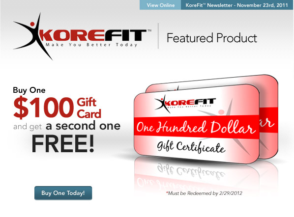 KoreFit November Eblast