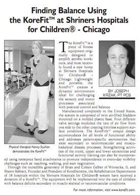 KoreFit article from Chicago Hospital News